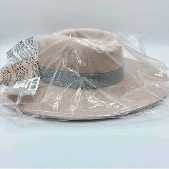 Rag & Bone Light Pink Wide Brim Felted Wool Fedora Size Medium main image 8